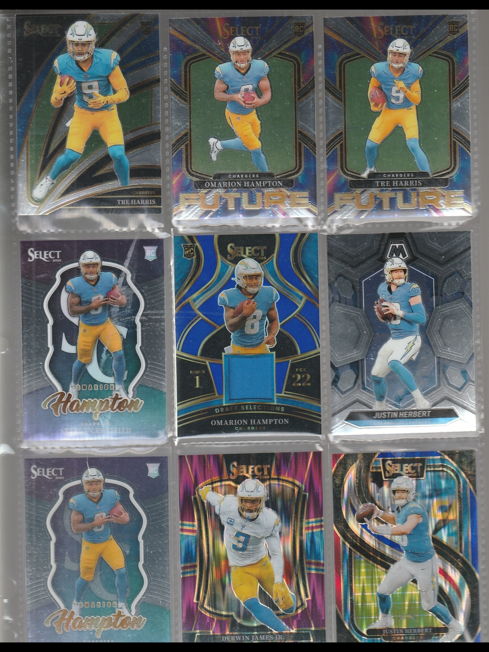 Panini Select L.A. Chargers #d SP Swatch Football Card Lot Free Shipping Mint